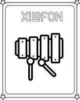 vector ontwerp tekening xilofoon