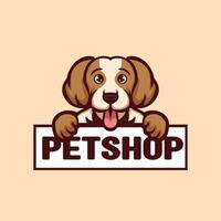 dierenwinkel hond logo mascotte illustratie vector