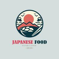 Japans voedsel restaurant logo sjabloon ontwerp voor merk of bedrijf en andere vector