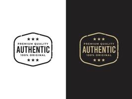 authentiek badge label ontwerpconcept. vector