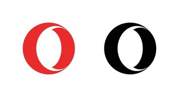 opera mini logo icoon reeks - mobiel browser merk symbolen vector