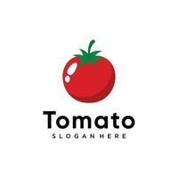 tomaat logo ontwerp met creatief concept premie vector
