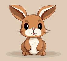 bruin konijnen vector illustratie bewerkbare eps