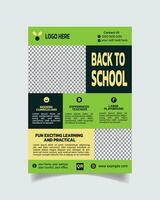 trending terug naar school- folder of school- poster en school- reclame brochure vector het dossier