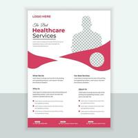 medisch folder of brochure ontwerp sjabloon voor uw bedrijf met solide en helling kleuren vector