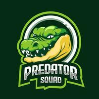vector krokodillen mascotte logo voor esport