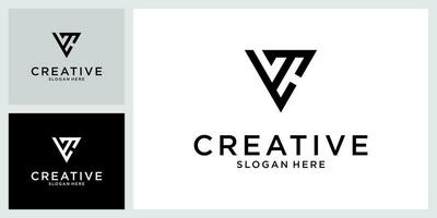 vc of CV eerste brief logo ontwerp concept. vector