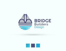 brug bouwer logo ontwerp vector