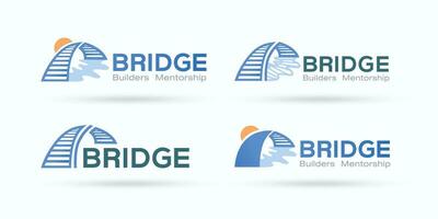 brug bouwer logo ontwerp bundel vector