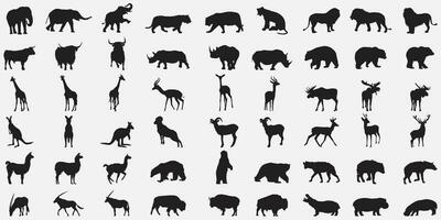 dieren silhouetten reeks vector