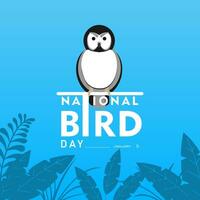 vector grafisch van nationaal vogel dag mooi zo voor nationaal vogel dag viering. folder ontwerp.plat illustratie