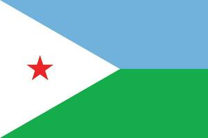 vlag van djibouti.nationaal vlag van Djibouti vector