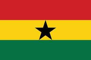 vlag van ghana.nationaal vlag van Ghana vector