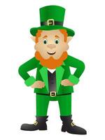 elf van Ierse folklore Aan een wit achtergrond, st. Patrick dag kaart vector