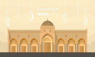 vector voor achtergrond, namelijk Gefeliciteerd Aan gastvrij de maand van Ramadan mubarak