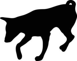 hond spelen silhouet royalty vrij beeld vector