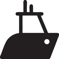 visvangst boot logo icoon zwart en wit vector