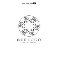 honing bij dieren logo icoon vector illustratie