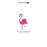 roze flamingo logo sjabloon. vogel vector logo ontwerp. dier wereld illustratie