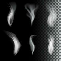 realistisch rook Aan zwart achtergrond vector