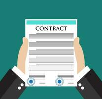 zakenman hand- Holding contract vector