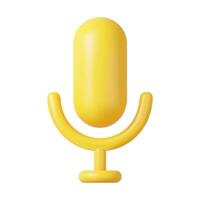 3d podcast microfoon Aan stellage, audio uitrusting vector
