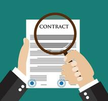 contract inspectie concept vector