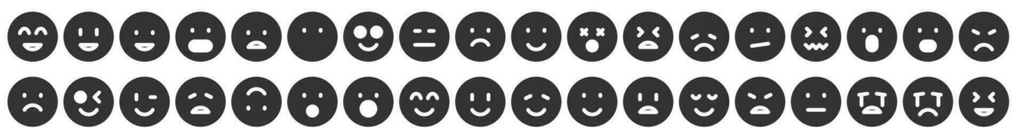 hand- getrokken tekening stijl. grappig lijn. tekening emoji gezicht icoon set. emoji met verschillend emotie humeur. kunst vector illustratie.