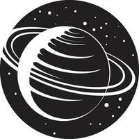 sterrenkundig zich afvragen planeet icoon ontwerp planetair omhelzing vector logo embleem
