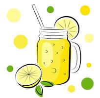 limonade Aan een wit achtergrond vector