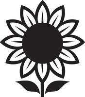 aard straling zonnebloem insigne bloei charme zonnebloem logo icoon vector