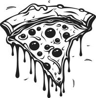 krokant plak genot pizza logo vector icoon hartig driehoek verleiding pizza logo ontwerp