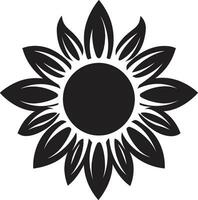 eeuwig zonneschijn zonnebloem embleem stralend bloeiend zonnebloem symboliek vector