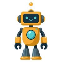 schattig grappig geel robot vector