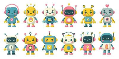 set van robots vector