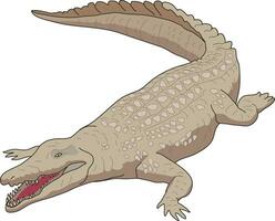 woest krokodil met mond breed Open vector