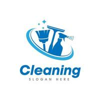schoonmaak onderhoud logo symbool icoon ontwerp sjabloon vector