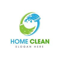 huis schoonmaak onderhoud logo symbool icoon ontwerp sjabloon vector