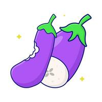 aubergine plak illustratie vector