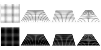 schets silhouet perspectief rooster reeks vector