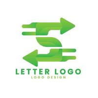 eerste brief s concept logo ontwerp vector sjabloon