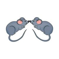 twee muizen illustratie vector