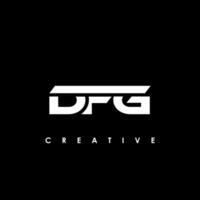 dfg brief eerste logo ontwerp sjabloon vector illustratie