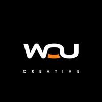 wox brief eerste logo ontwerp sjabloon vector illustratie