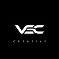 vsc brief eerste logo ontwerp sjabloon vector illustratie