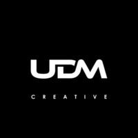 udm brief eerste logo ontwerp sjabloon vector illustratie