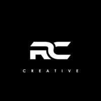 rc brief eerste logo ontwerp sjabloon vector illustratie