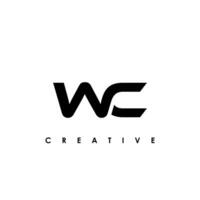 wc brief eerste logo ontwerp sjabloon vector illustratie