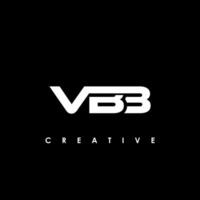 vbb brief eerste logo ontwerp sjabloon vector illustratie