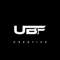 ubf brief eerste logo ontwerp sjabloon vector illustratie